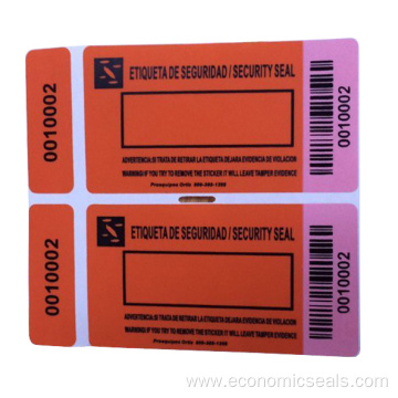 Custom Peel off Void Security Barcode Sticker